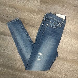 7 For All Mankind High Waist Ankle Skinny size 24 NWT